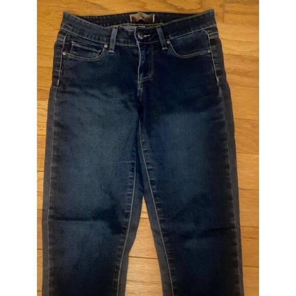 Paige Peg Super Skinny low rise Jeans Size 25 Womens Dark Wash Denim - Picture 3 of 9